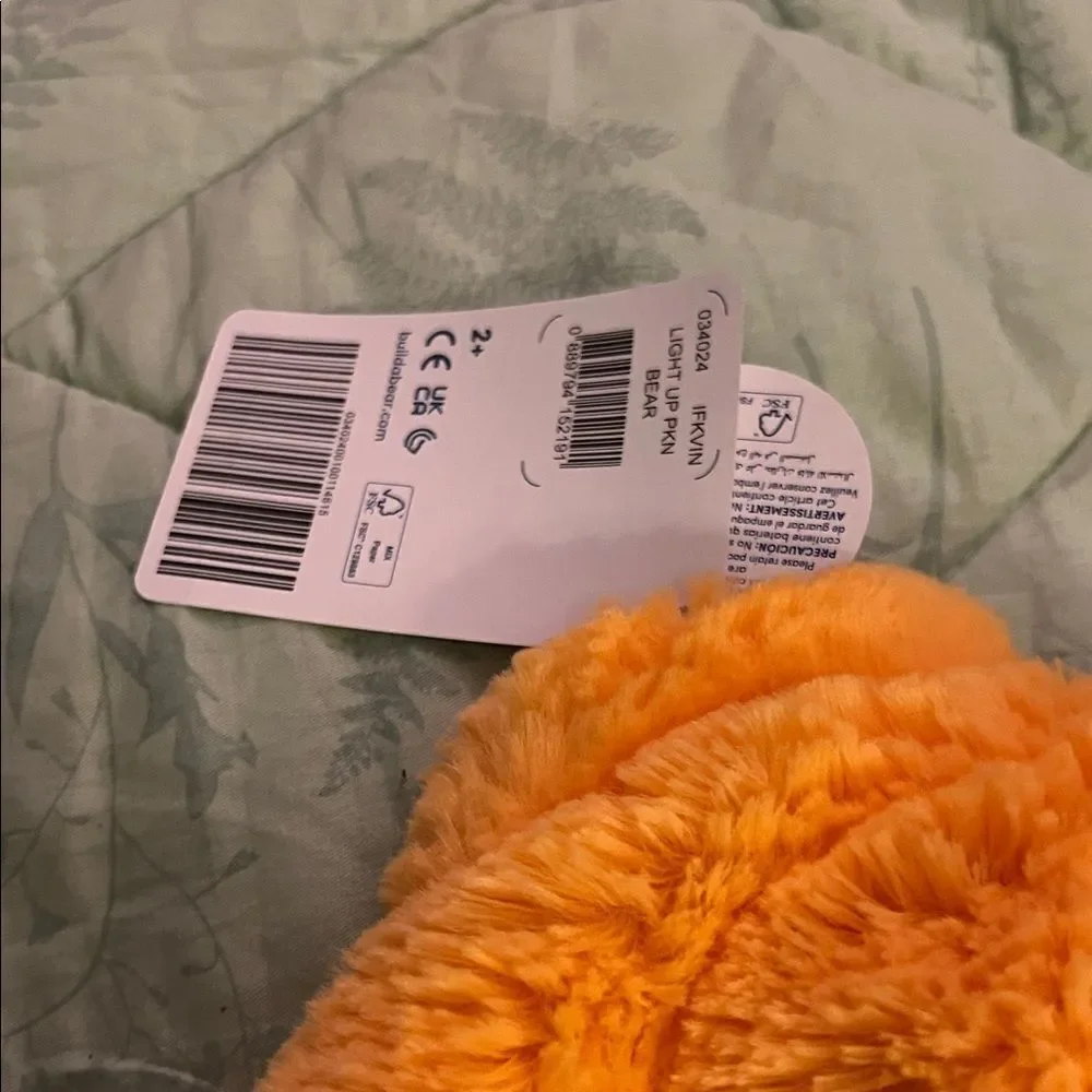Build a bear pumpkin glow bear
